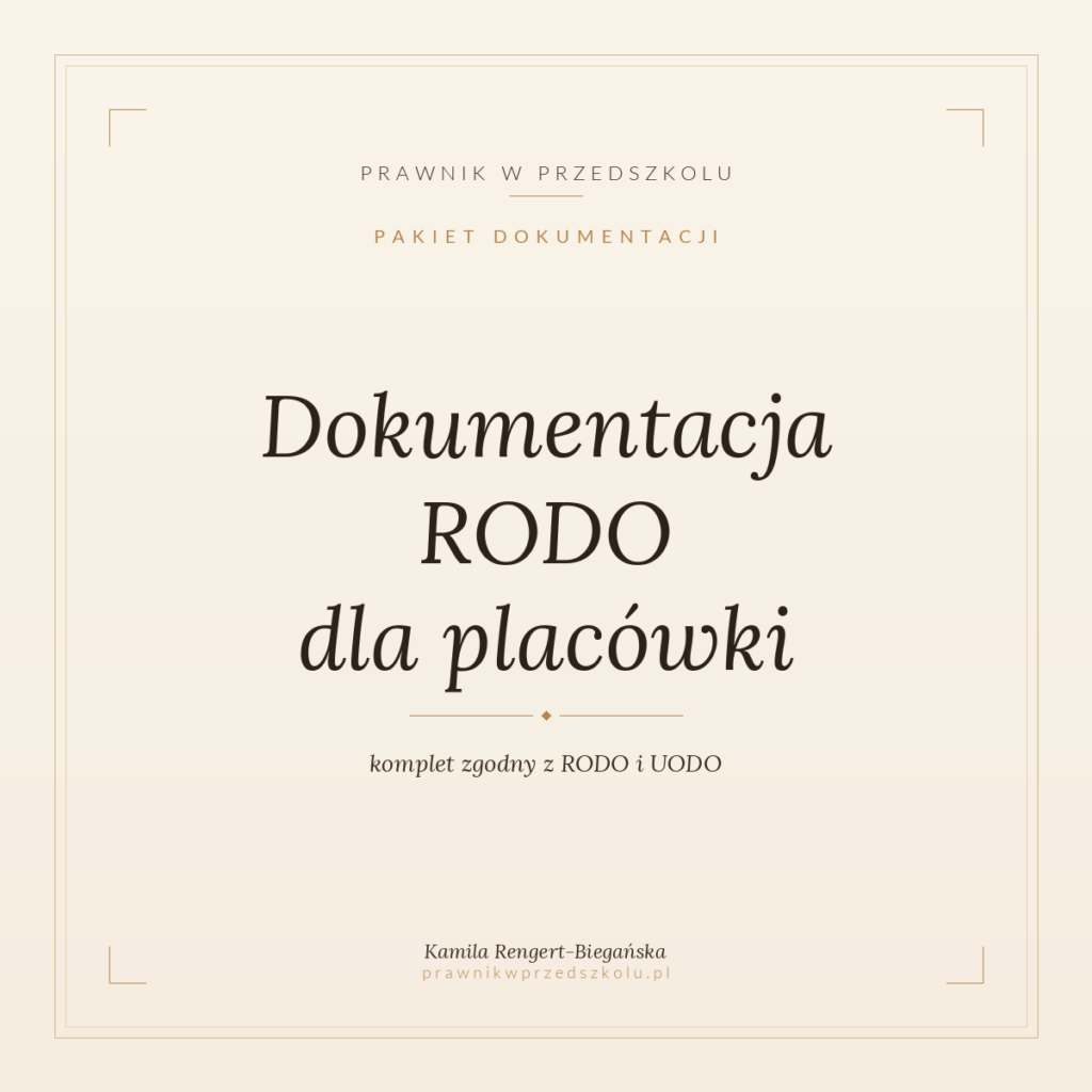 Dokumentacja RODO dla placówki.